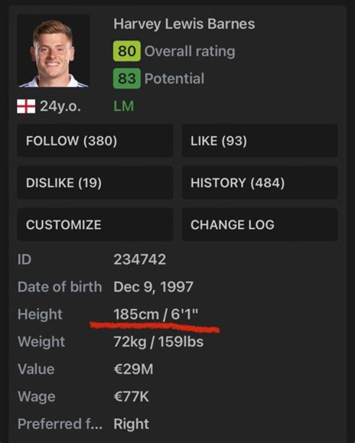 Unveiling Harvey Barnes' Height: A Footballing Advantage